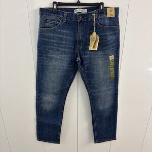 New Mens True Craft Flex Slim Stretch Straight Leg Denim Jeans 36x32